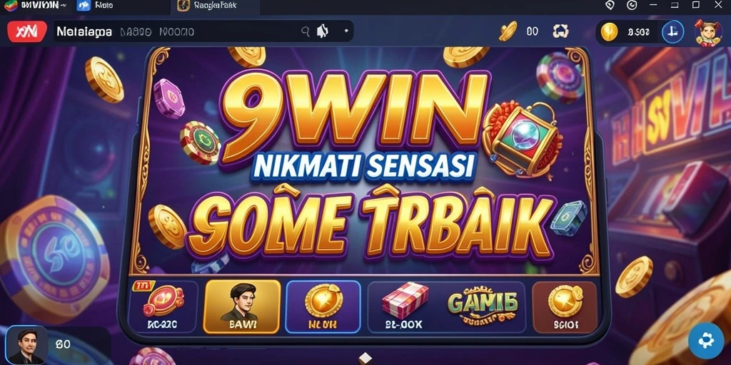 Screenshot gameplay <strong>9WIN</strong> menunjukkan berbagai mesin slot yang penuh warna.