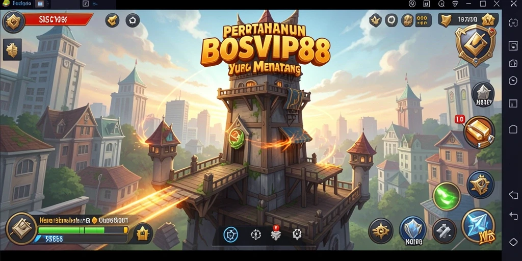 Screenshot utama dari gameplay BOSVIP88 yang mendebarkan.