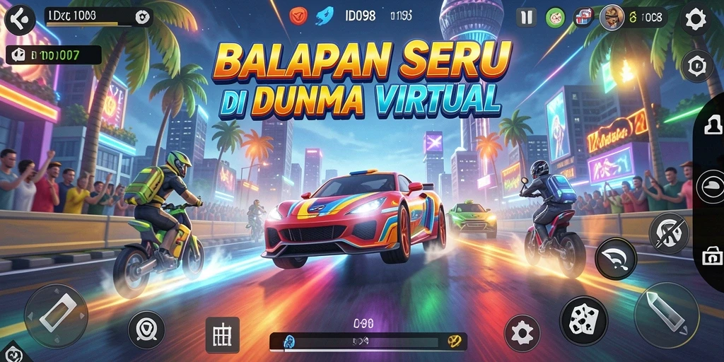 Gameplay seru di balapan mobil penuh aksi ID098.
