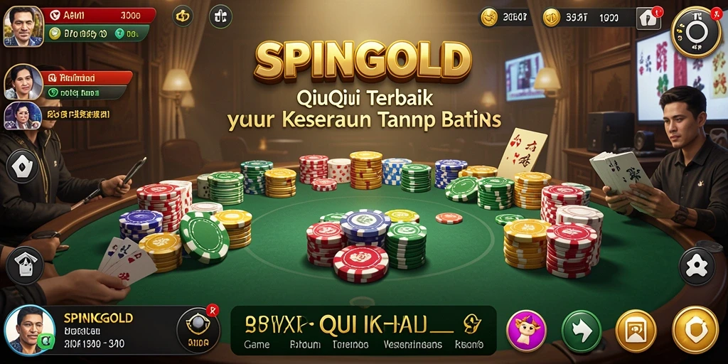 Screenshot gameplay SPINGOLD yang menampilkan serunya permainan QiuQiu.